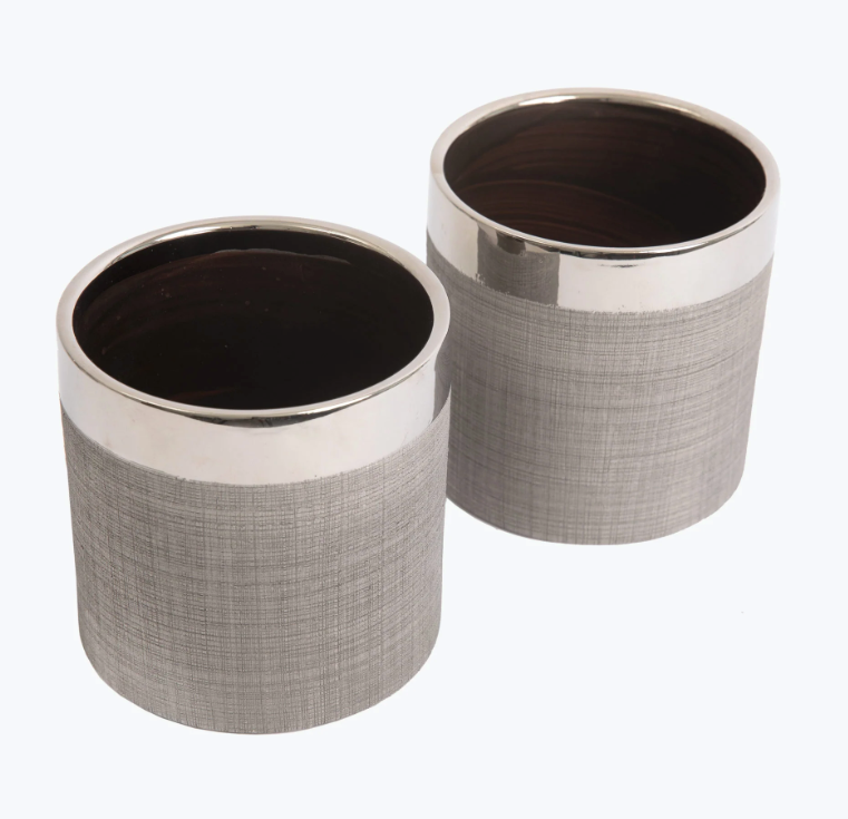 Camden lillepott hõbedane 12 cm 2 tk