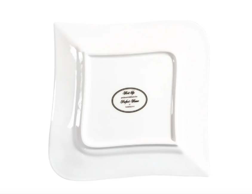 Valge liilia taldrikud 4 tk