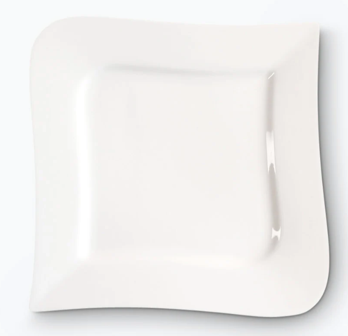 Valge liilia taldrikud 4 tk