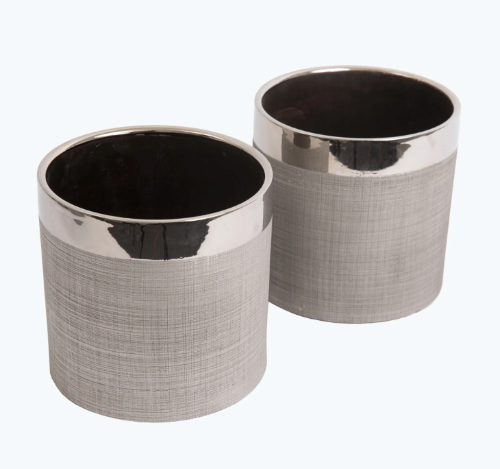 Camden lillepott hõbedane 15 cm 2 tk