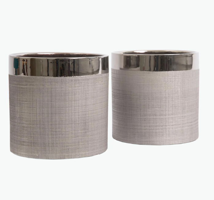 Camden lillepott hõbedane 15 cm 2 tk