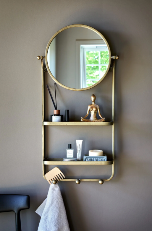 Belmond peegel koos riiulite ja konksudega