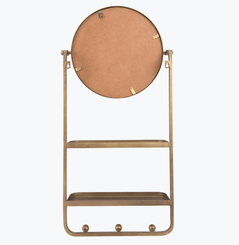 Belmond peegel koos riiulite ja konksudega