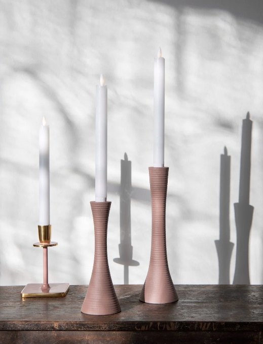 Shapes tolmuroosa küünlajalg, kõrge, 1 tk, H: 26 cm